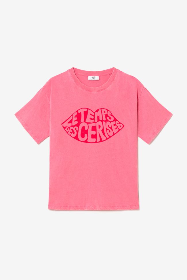 T-Shirt Cassio in verwaschenem Rosa