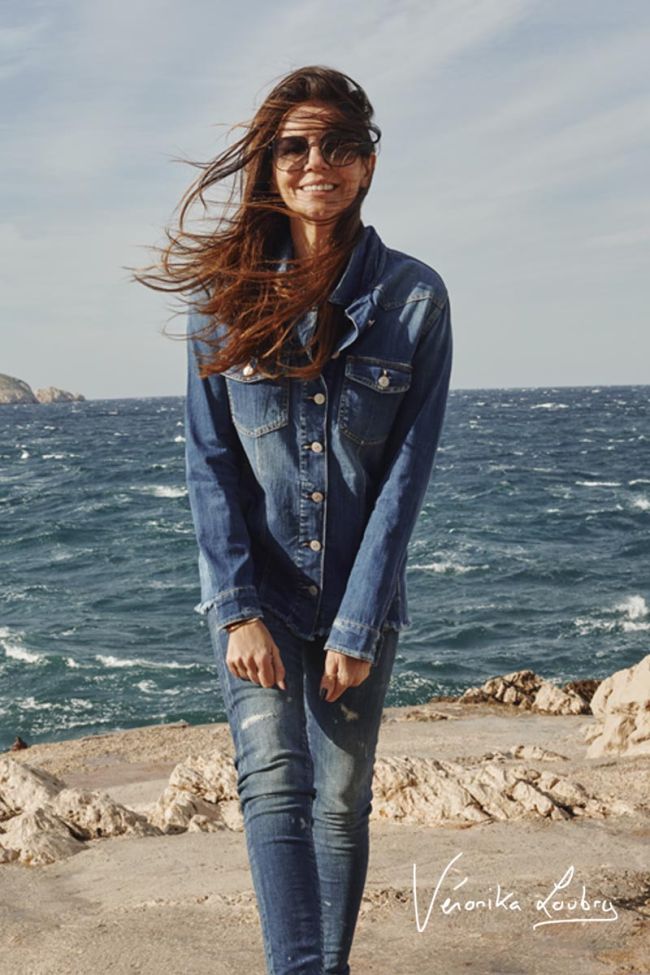 Jeansjacke Cutlon by Véronika Loubry in blau