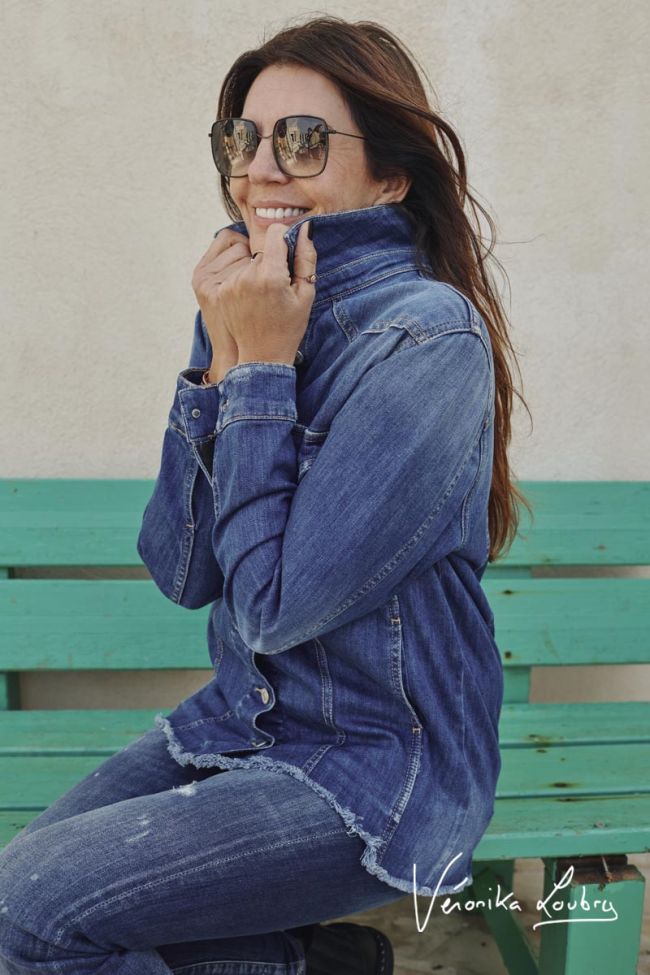 Jeansjacke Cutlon by Véronika Loubry in blau