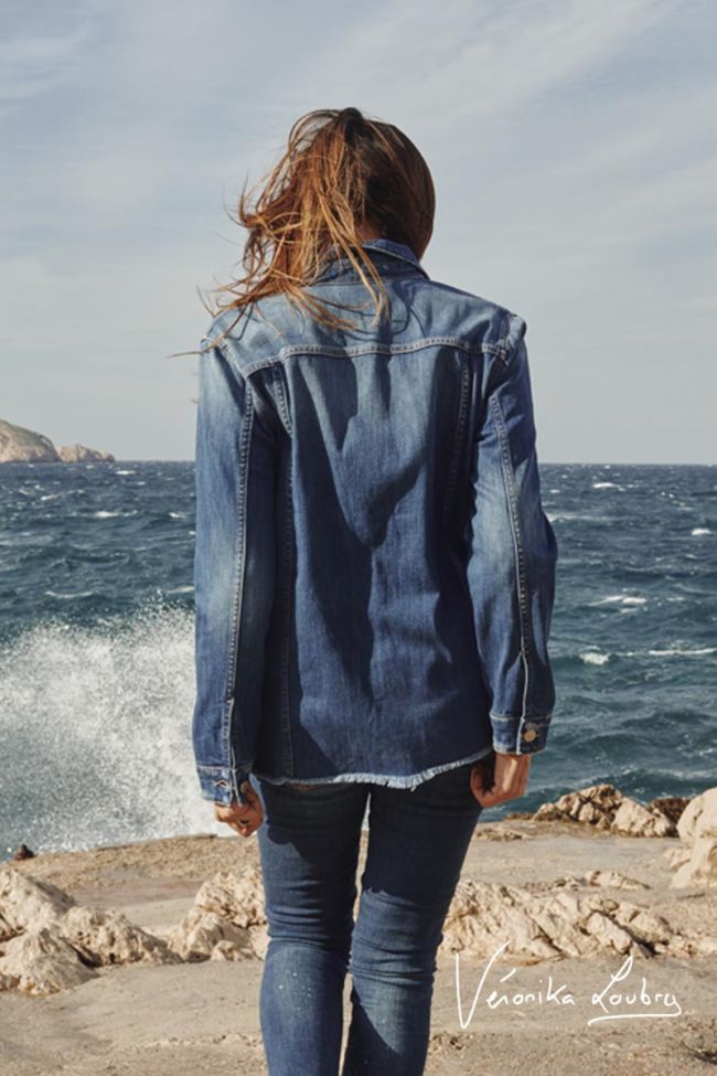 Jeansjacke Cutlon by Véronika Loubry in blau