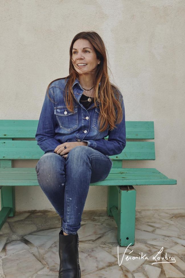 Jeansjacke Cutlon by Véronika Loubry in blau