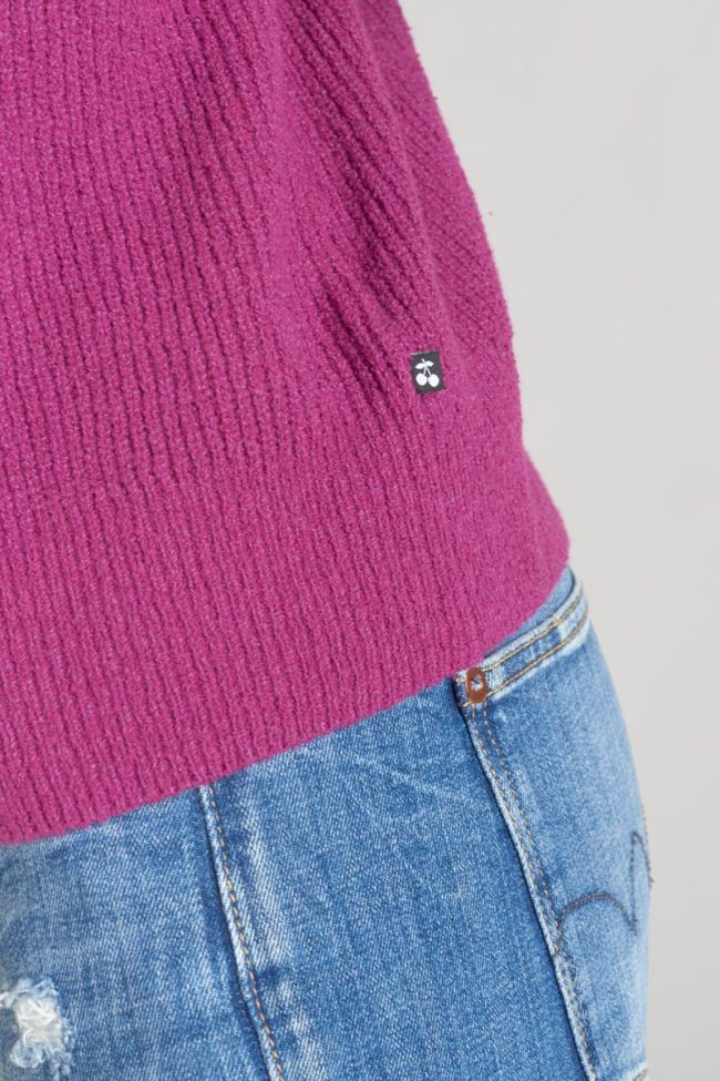 Strickjacke Enel in violine