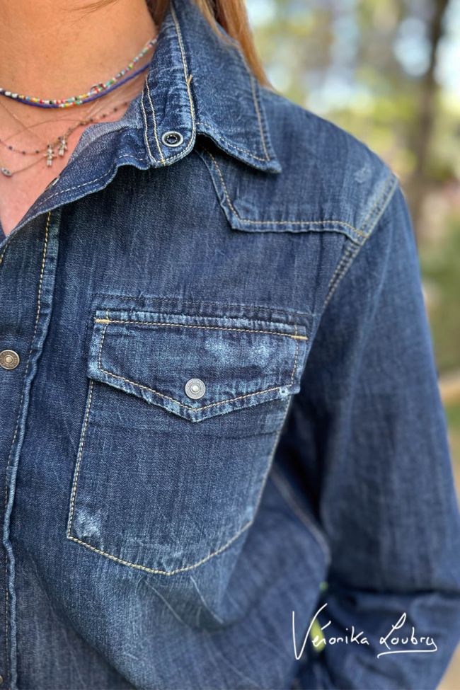 Lockeres blaues Jeanshemd Gérard by Véronika Loubry