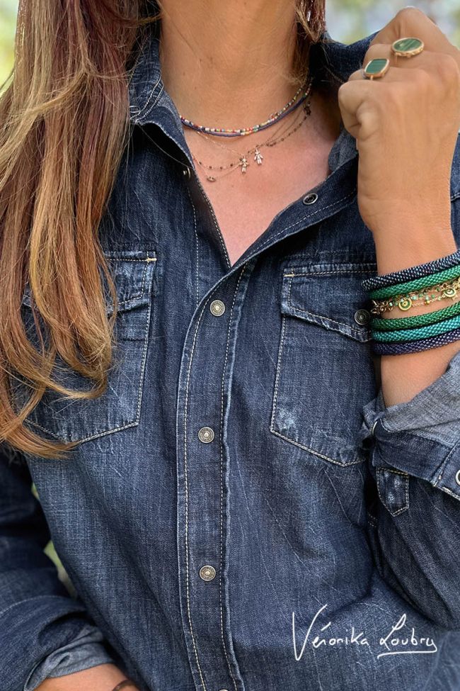 Lockeres blaues Jeanshemd Gérard by Véronika Loubry