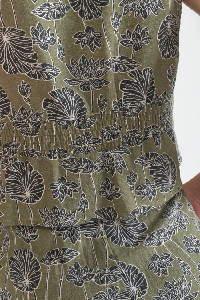 Weste Gish khaki mit Blumenmuster