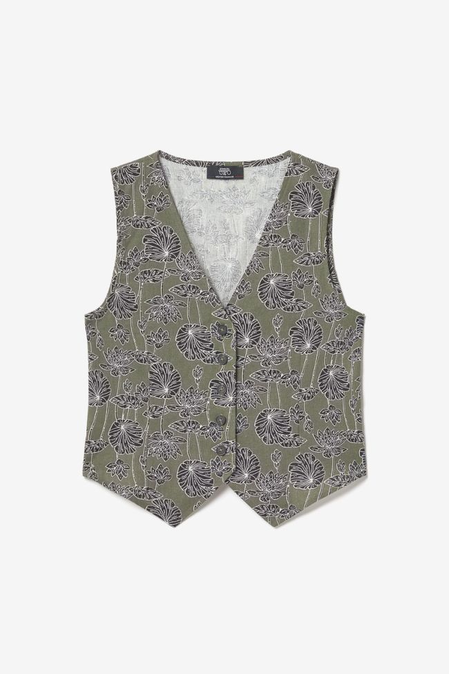 Weste Gish khaki mit Blumenmuster