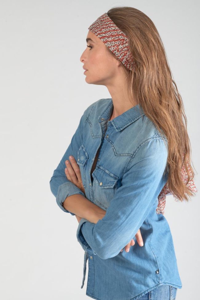 Halstuch Jadida mit orange-schwarzem Muster