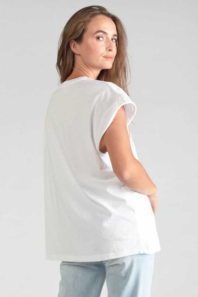 T-Shirt Miya in weiß mit Druck