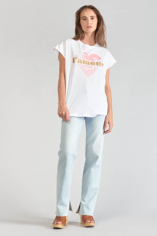 T-Shirt Miya in weiß mit Druck