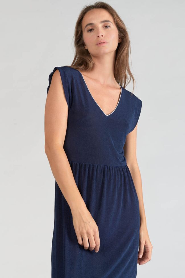 Langes Kleid Nata in marineblau