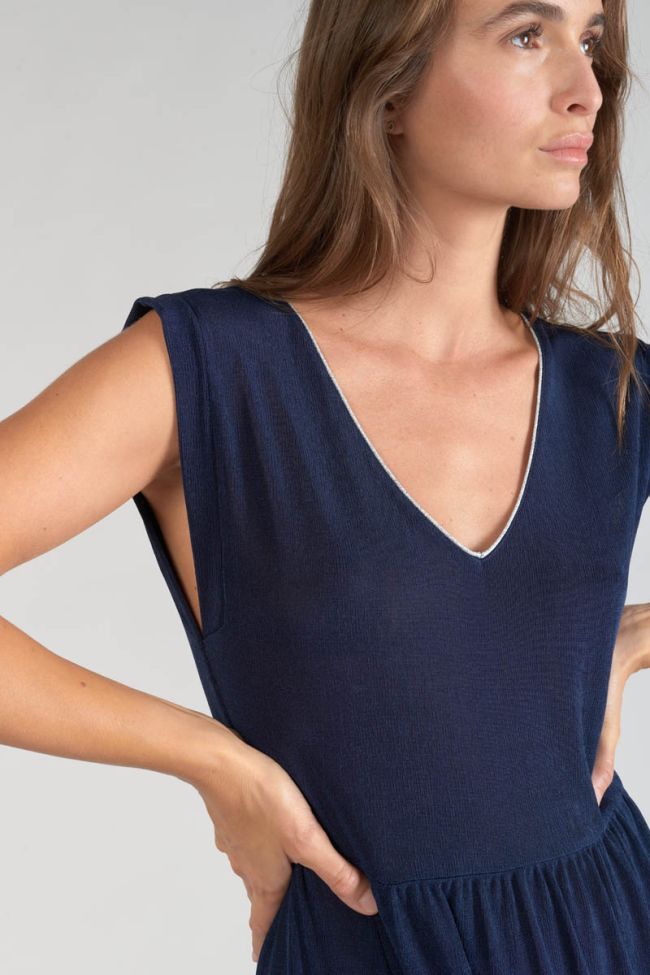 Langes Kleid Nata in marineblau