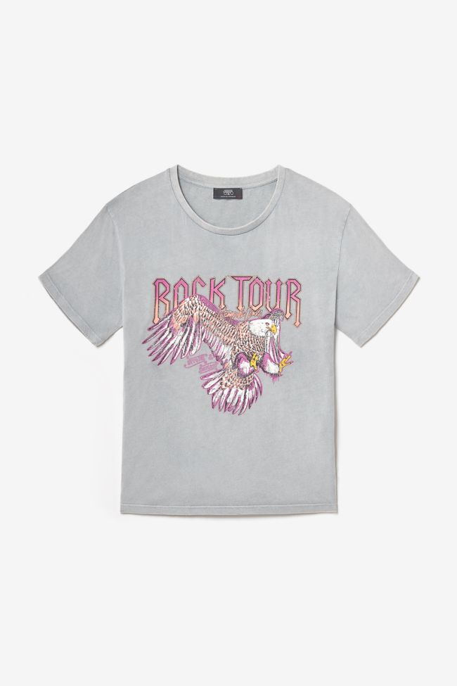 T-shirt Nixon hellgrau verblasst