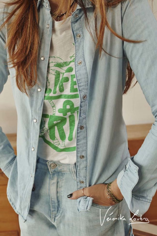 Jeanshemd Nude blau by Véronika Loubry.