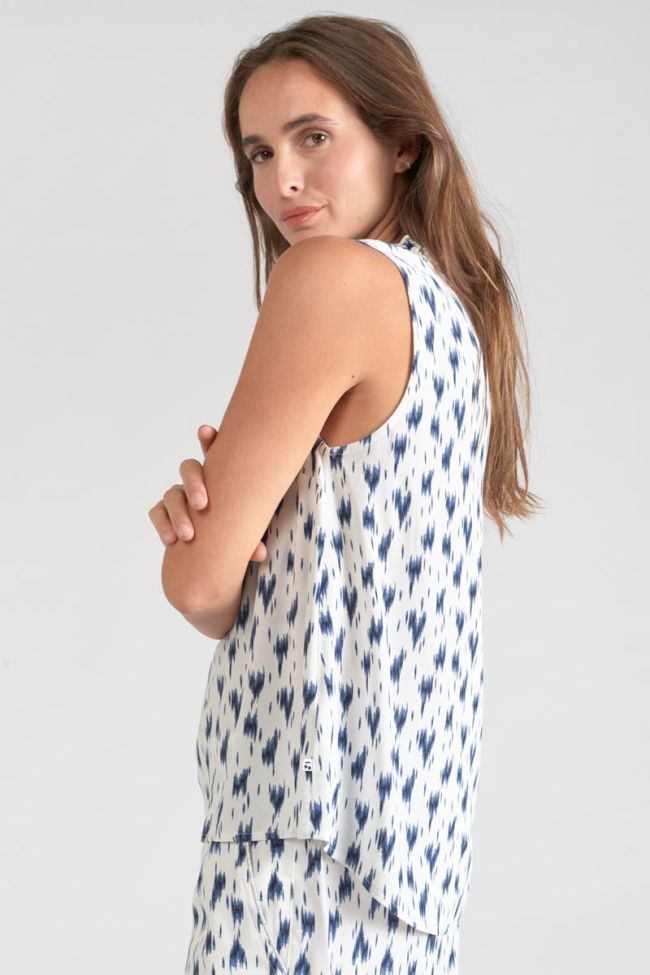 Top Rosita tie and dye blau