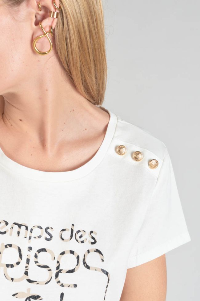 T-Shirt Savana in weiß mit Druck