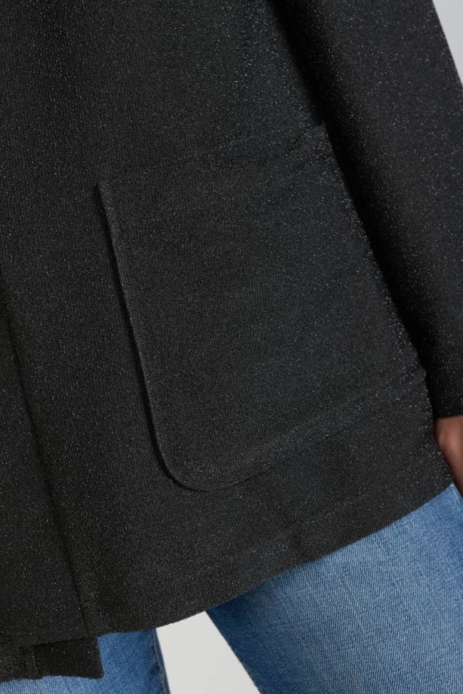 Strickjacke Sobrado in schwarz glänzend