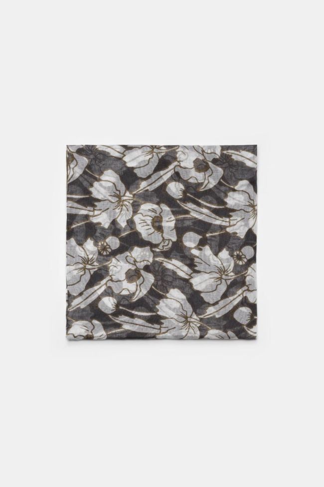 Schal Valentine mit khakifarbenem Blumenmuster