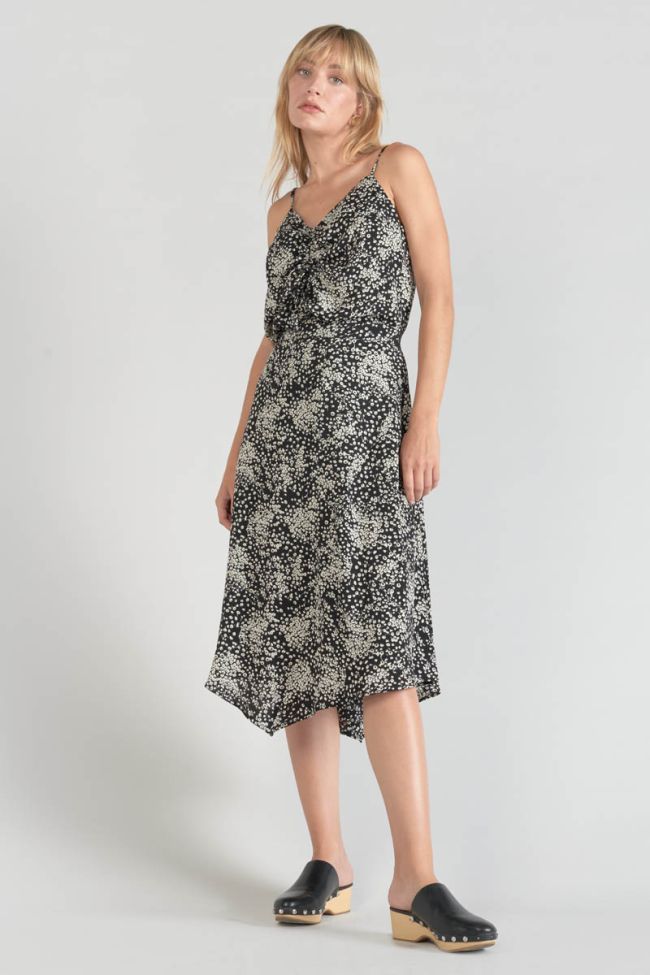 Caraco Veronic mit Blumenmuster schwarz-weiß