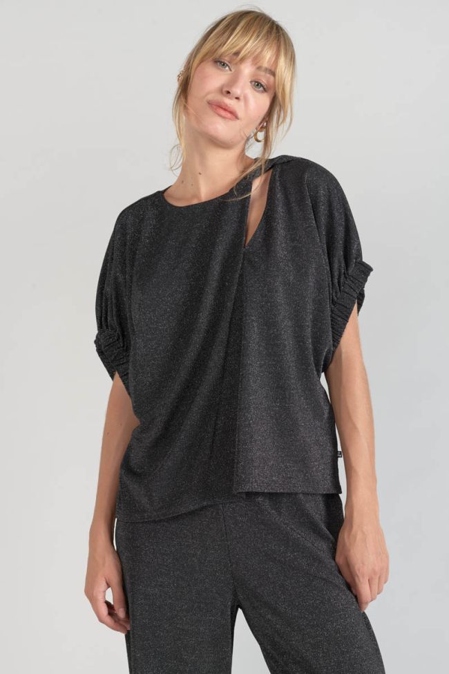 Top Winslet in schwarz irisierend