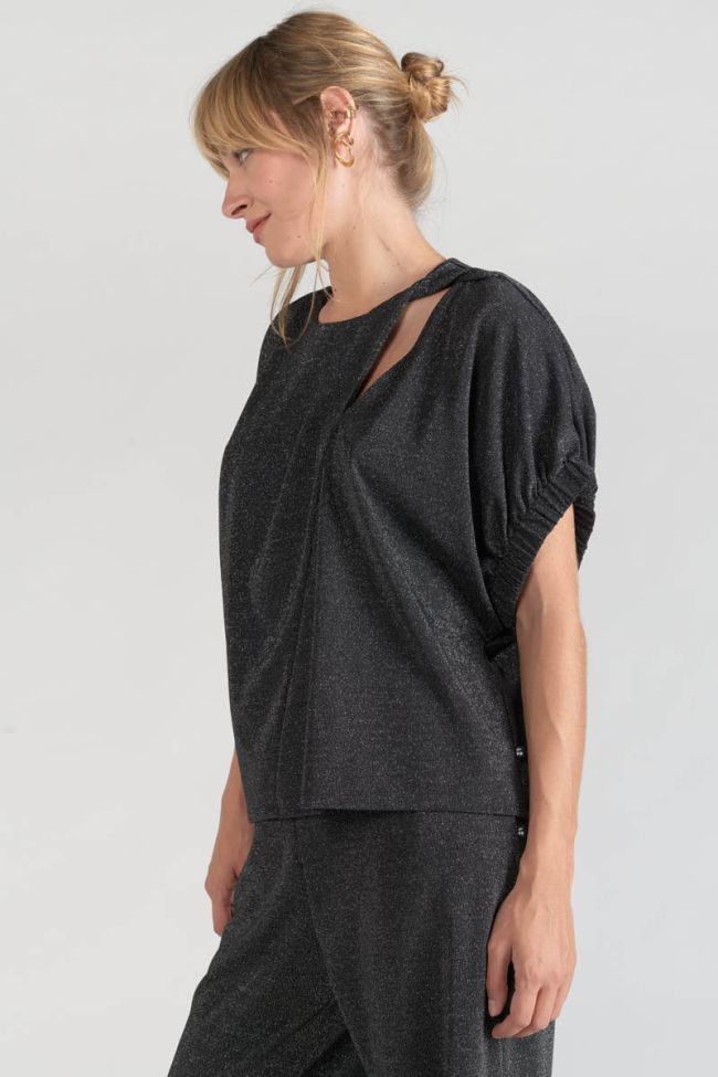 Top Winslet in schwarz irisierend