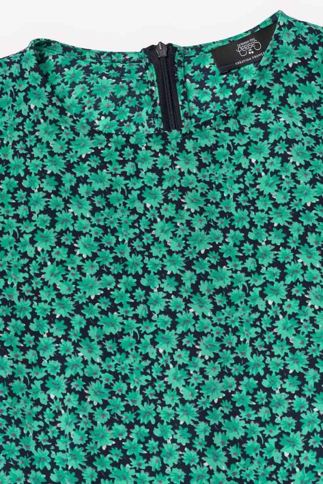 Kleid Aliyagi mit grünem Muster 