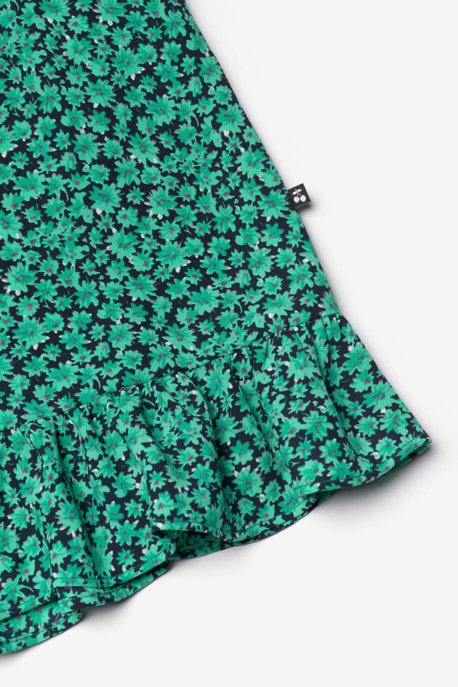 Kleid Aliyagi mit grünem Muster 