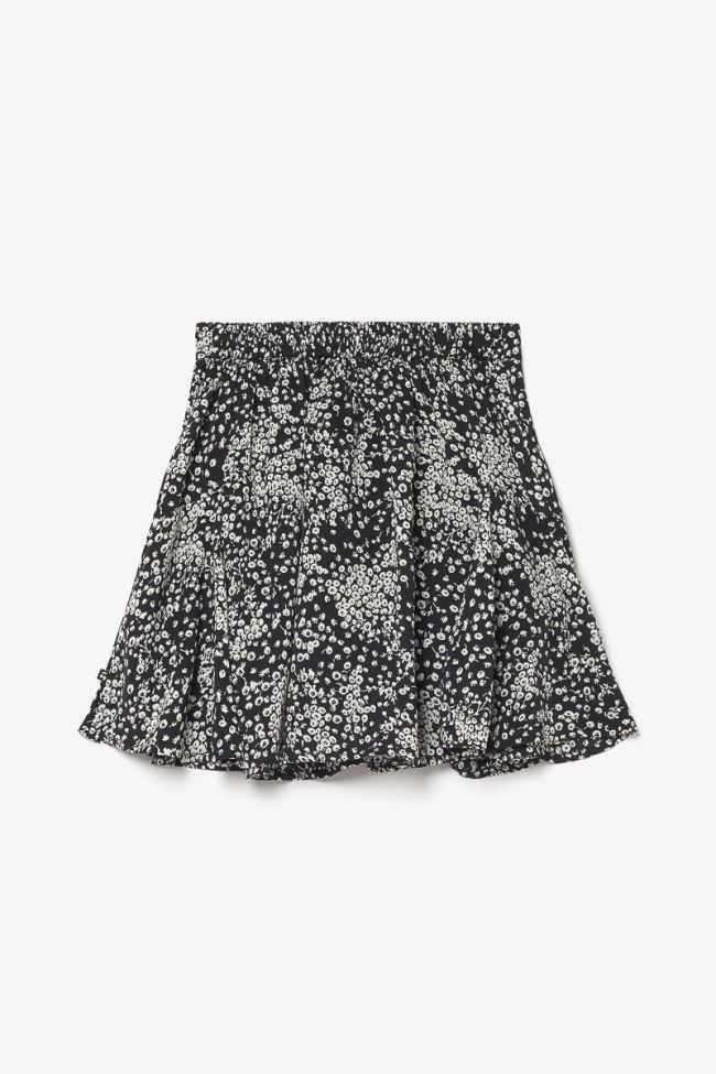 Shorts-Rock Cassandgi mit schwarz-weißem Blumenmuster