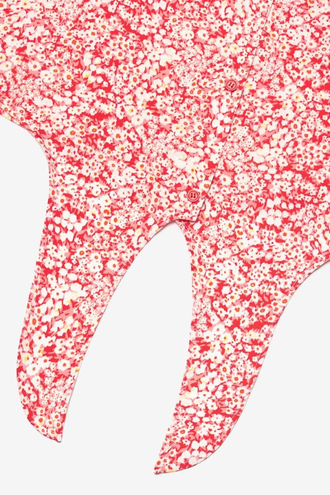 Top Coxiegi mit Blumenmuster rot