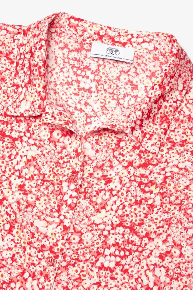 Top Coxiegi mit Blumenmuster rot