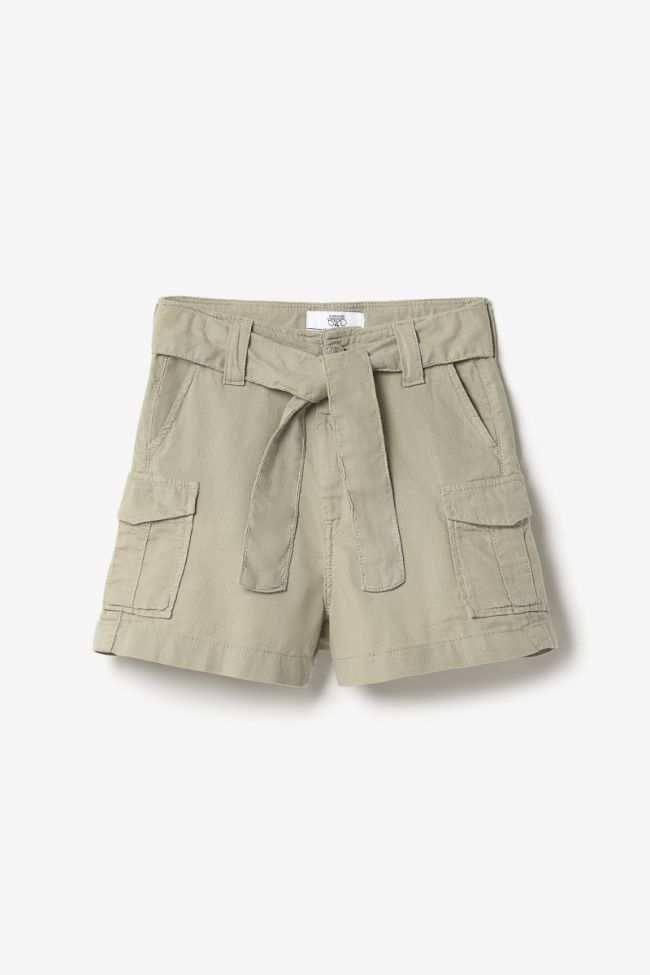 Shorts mit hoher Taille Kally hell khaki