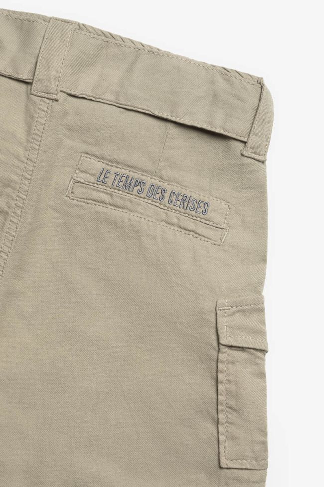 Shorts mit hoher Taille Kally hell khaki