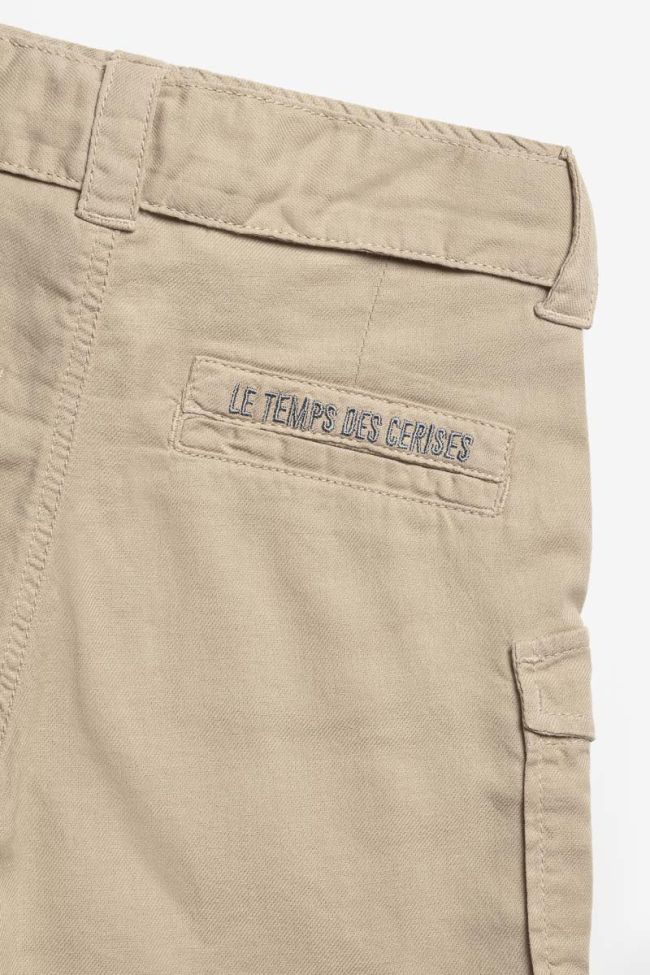 Shorts mit hoher Taille Kally in Sandbeige
