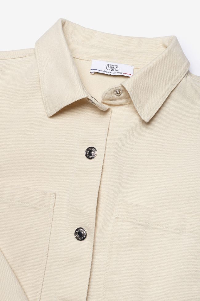 Jacke Nagegi aus cremefarbenem Jeansstoff