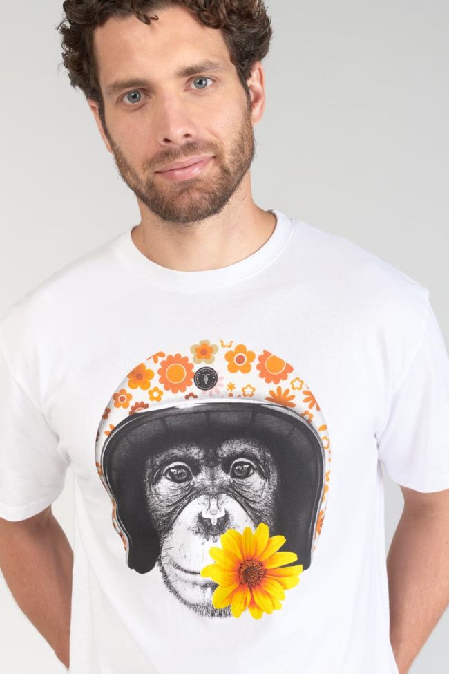 T-Shirt Andler in weiß mit Druck