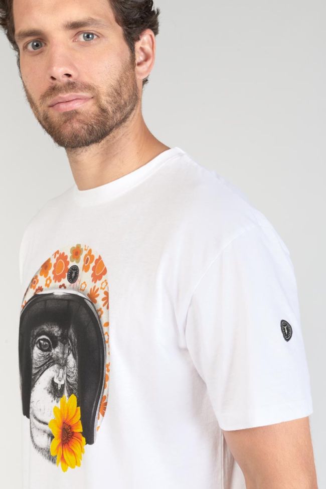 T-Shirt Andler in weiß mit Druck