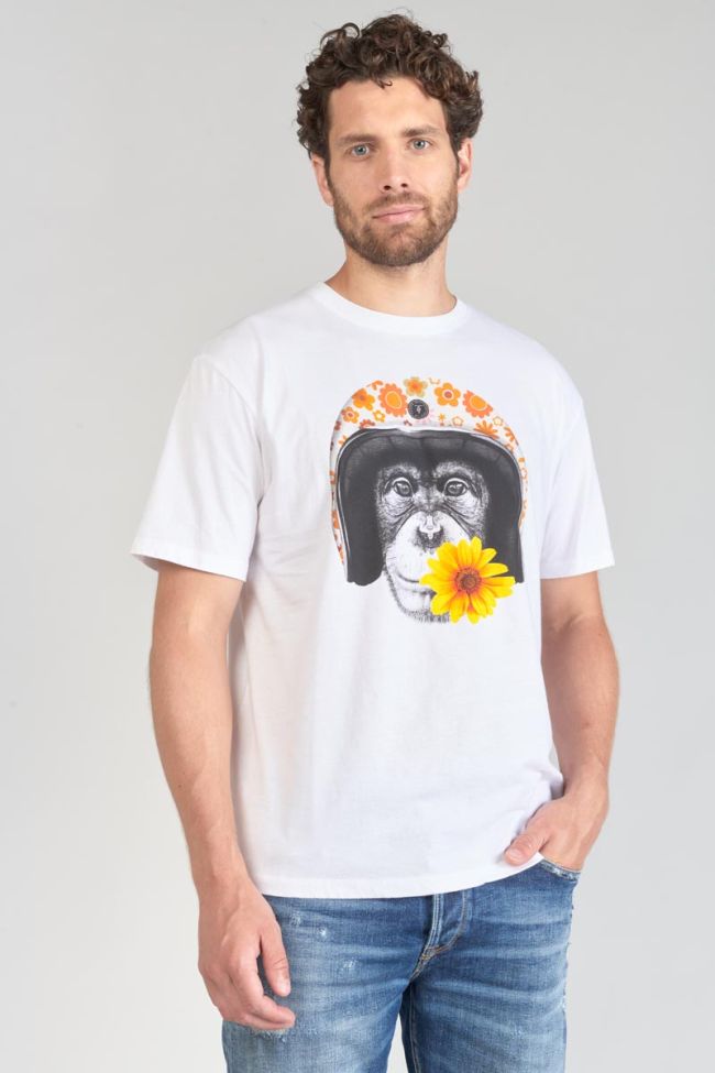 T-Shirt Andler in weiß mit Druck