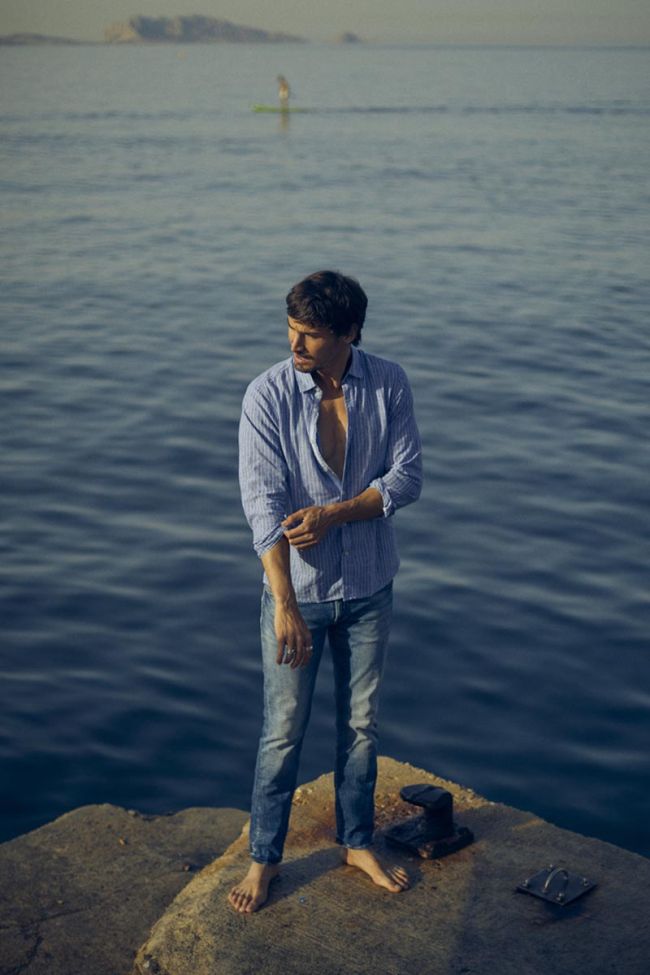 Hemd Bolko aus Leinenmischgewebe in hellblau