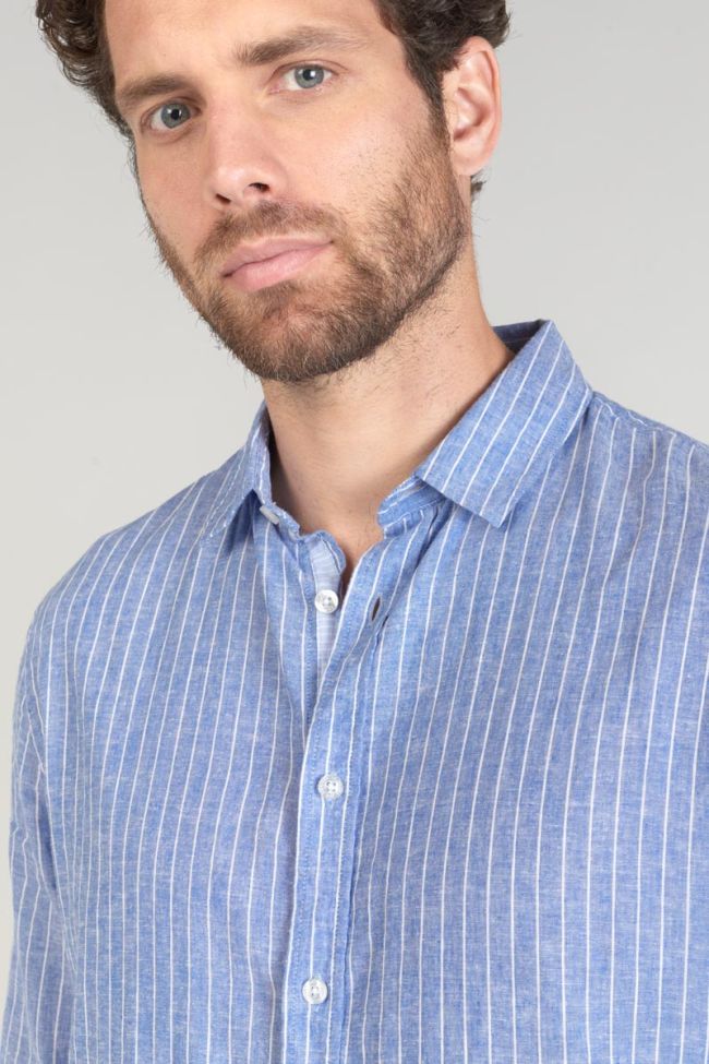 Hemd Bolko aus Leinenmischgewebe in hellblau