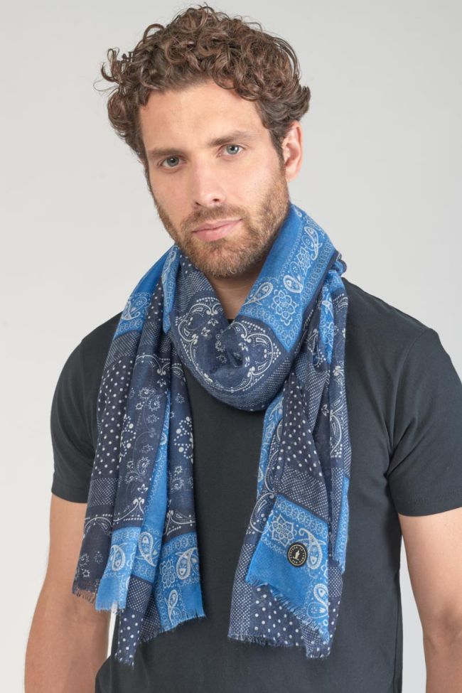 Halstuch Brite mit Paisley-Muster in Blau