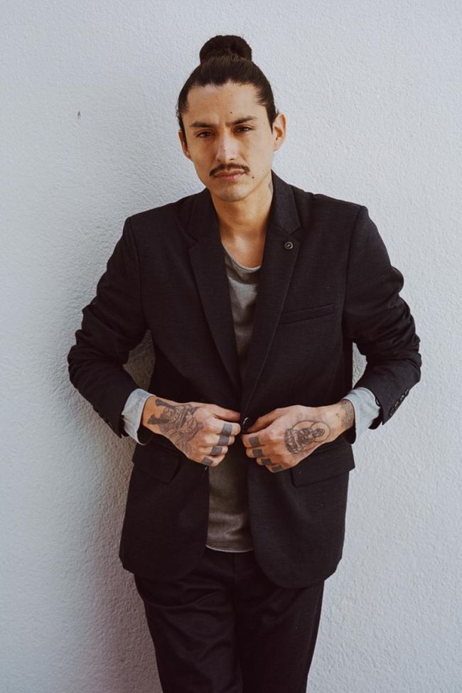 Blazer Cinel in schwarz meliert blau