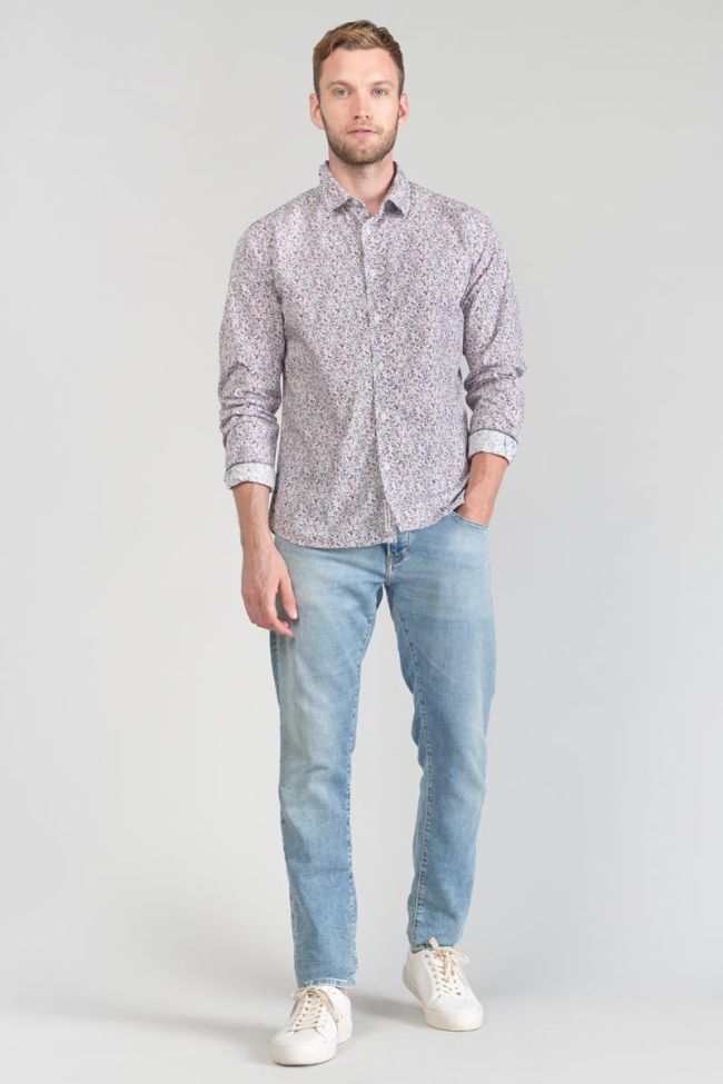Hemd Flam mit rosafarbenem Blumenmuster