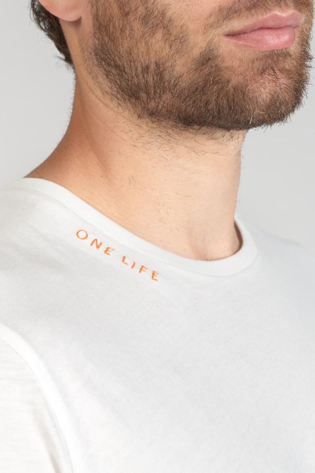 T-Shirt Ian in weiß mit Druck