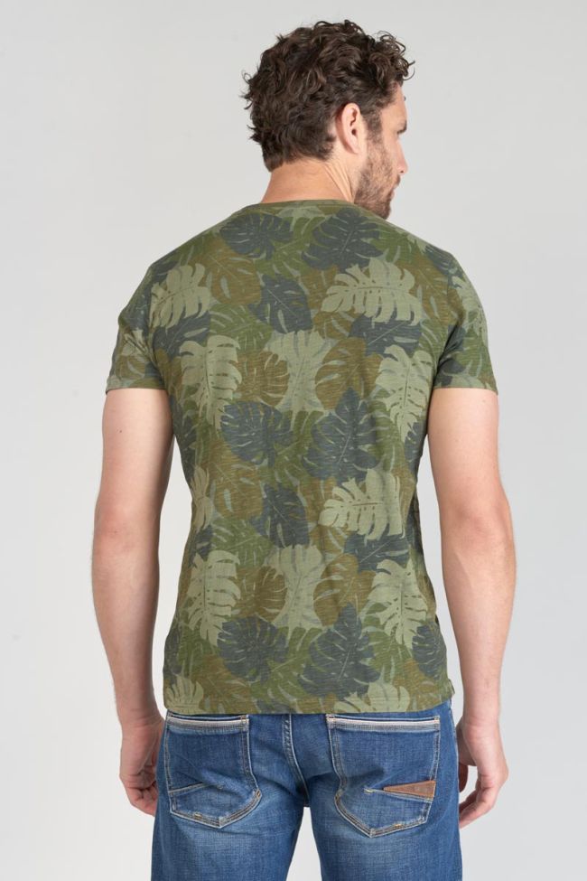 T-Shirt Jung mit Dschungelmuster in khaki