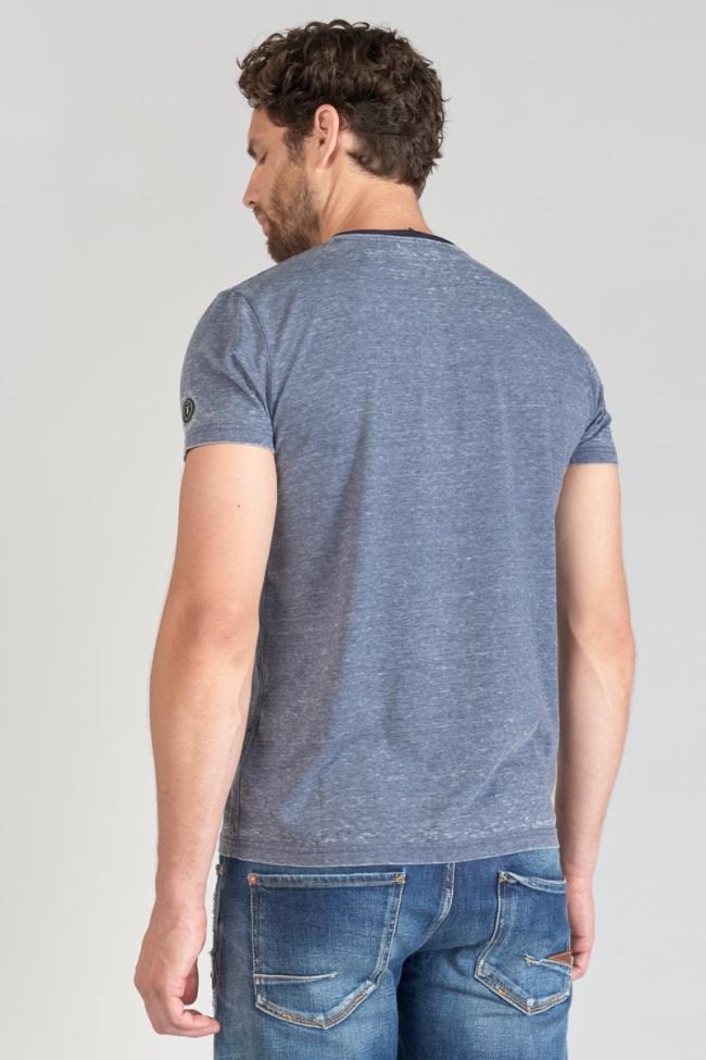 T-Shirt Mavoc in verwaschenem meliertem in blau