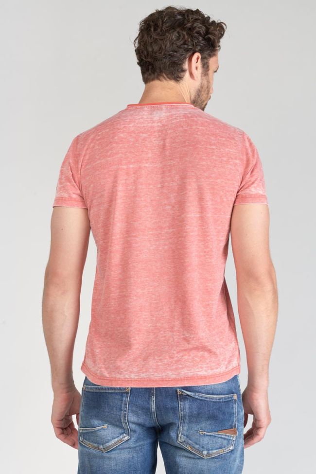 T-Shirt Mavoc in verwaschenem meliertem in rot