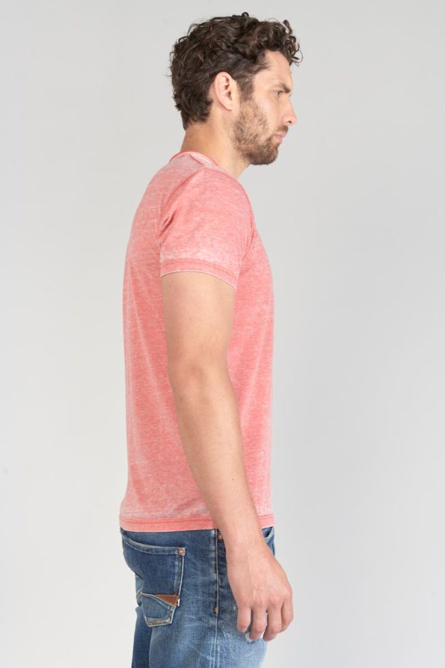 T-Shirt Mavoc in verwaschenem meliertem in rot