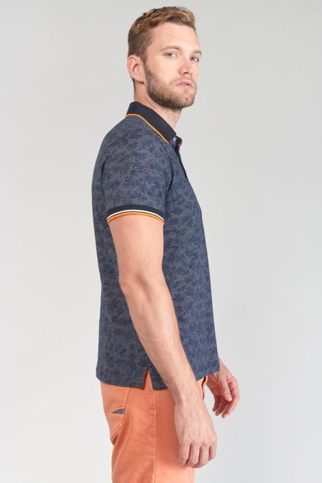 Poloshirt Nevor Jacquard mit Blättermuster