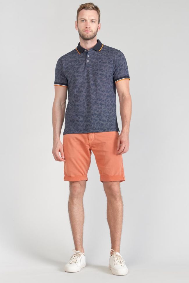 Poloshirt Nevor Jacquard mit Blättermuster