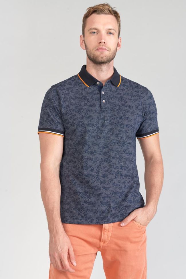 Poloshirt Nevor Jacquard mit Blättermuster