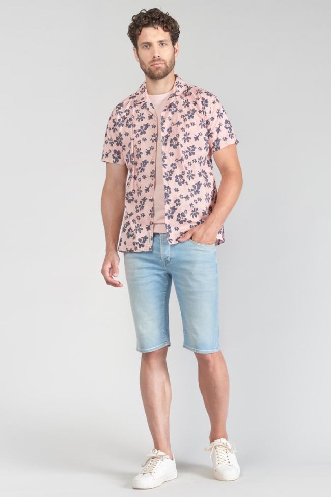 Hemd Postir in rosa mit Blumenmuster